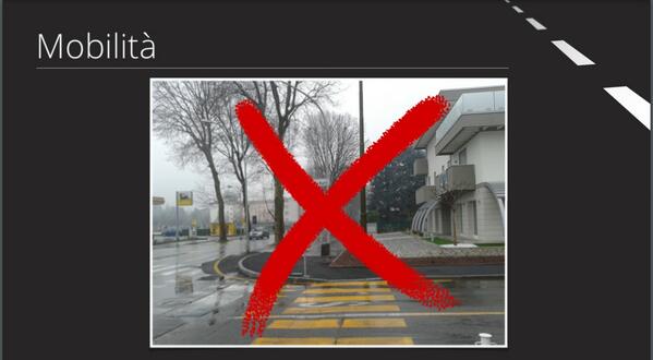 Lo stesso vale per la viabilità: le piste ciclabili sono un'altra cosa, non una linea tracciata a caso #opendalmine http://t.co/GbDFY6WINQ